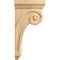 Ekena Millwork 5 1/2"W x 8 1/4"D x 16"H Scroll Corbel, Red Oak COR05X08X16SCRO - alternate 3
